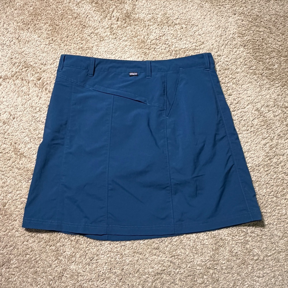 Patagonia Happy Hike‎ Skort Womens 14 Blue Hiking Active Skirt Built-in Shorts - Picture 8 of 8